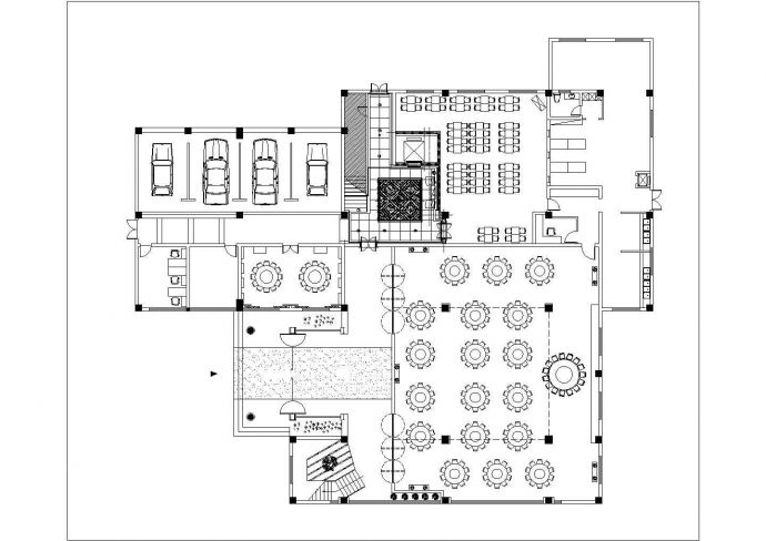 某苏州吴中来聚楼竣工CAD设计节点一层立面图_图1