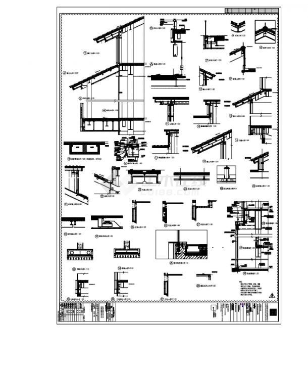 某城市多栋商业楼建筑大样图-图一