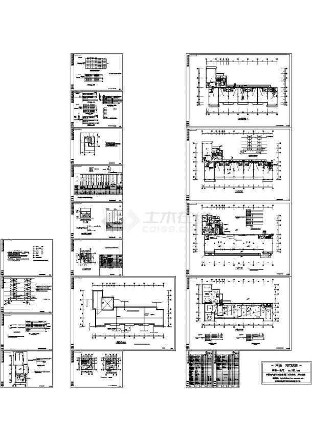 办公楼设计_办公楼电气全套施工CAD图-图一