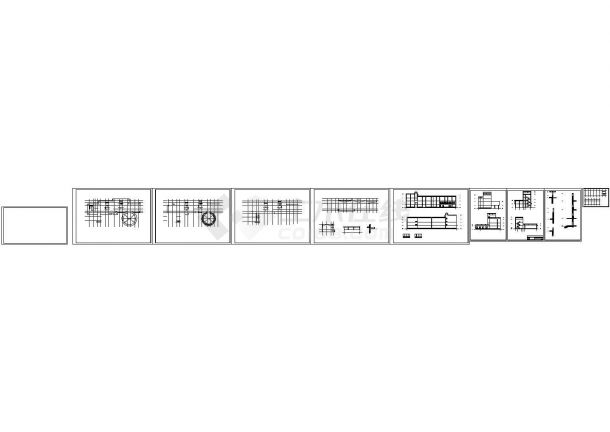 六层框架结构幼儿园教学楼结构设计图-图一
