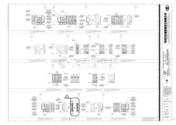 蒲田三迪希爾頓逸林酒店-公共卫生间B1装饰设计施工CAD图-图一