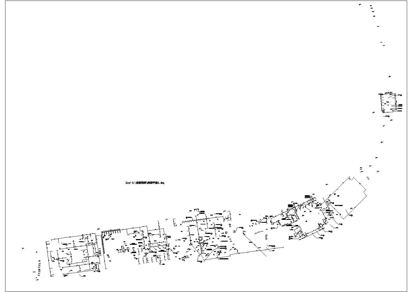 某成都利通华阳住宅小区景观CAD施工河滨平面详图