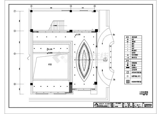 某咖啡餐厅施工图CAD大堂全套设计图-图一