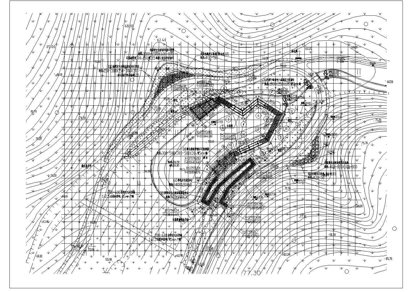 某公园CAD节点构造完整设计溢香园平面