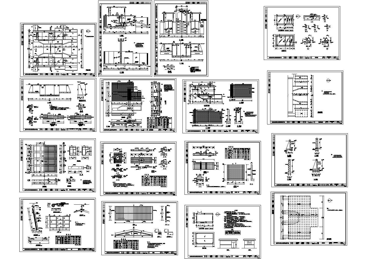 某泵站建筑设计施工CAD全套图纸