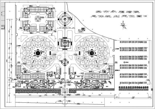 某市永福陵园景观绿化规划设计cad施工总平面图（标注详细）-图一