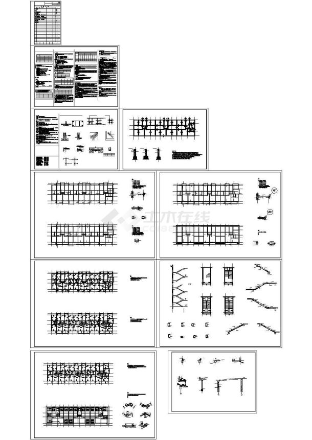 6层框架住宅详细结构施工设计图-图一