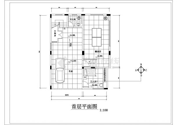 某四层别墅装修设计全套CAD完整节点图纸-图一