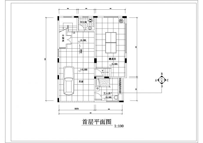 某四层别墅装修设计全套CAD完整节点图纸_图1