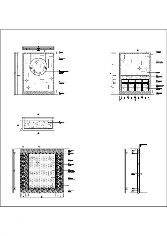 天津某五星级酒店中餐厅施工CAD节点完整设计图纸_图1