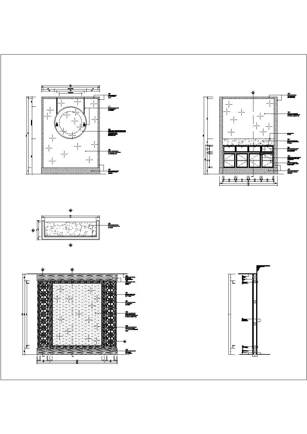 天津某五星级酒店中餐厅施工CAD节点完整设计图纸