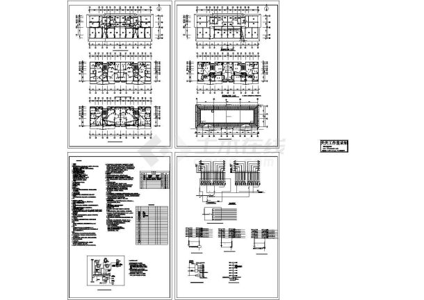 2466平方米多层住宅楼电气系统设计施工cad图纸，共四张-图一