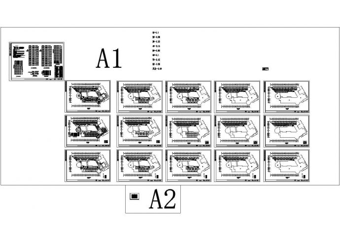 某六层宾馆电气施工cad图(含照明平面图，共十六张)_图1