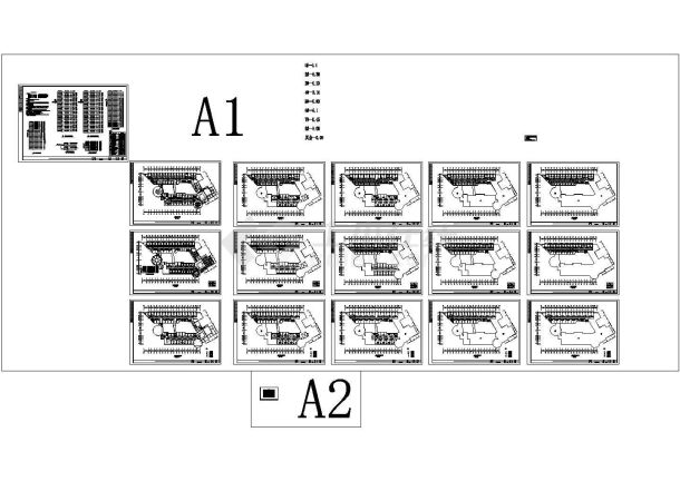某六层宾馆电气施工cad图(含照明平面图，共十六张)-图二