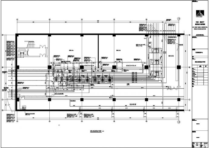 某大型会展中心CAD完整设计给排水系统透视大样图_图1
