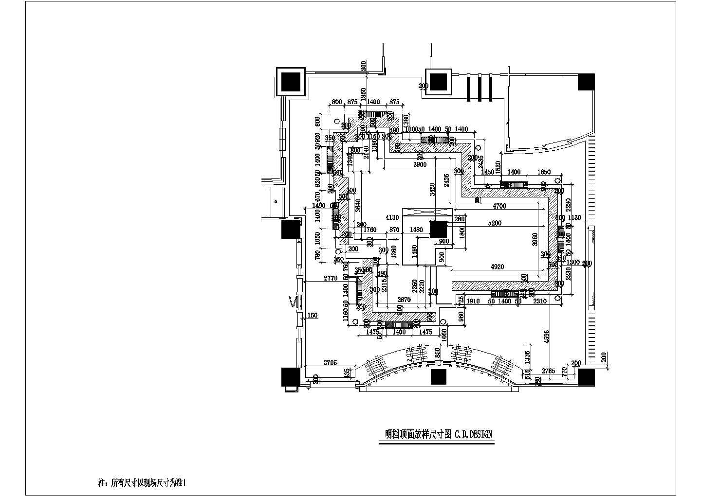 某大观园家常菜馆CAD设计节点完整明档图