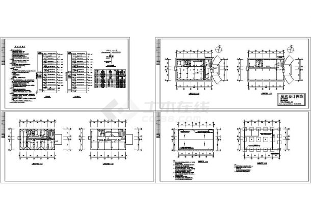 办公楼设计_505平方米某二层公司办公楼电气施工cad图，共四张-图一