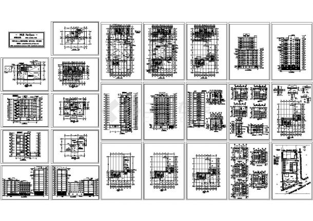 高层框架结构宾馆建筑全套施工图CAD-图二