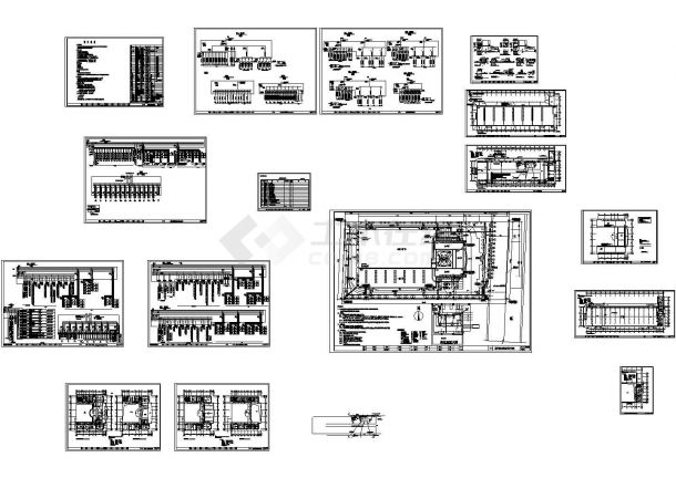 办公楼设计_3628平方米四层办公楼电气施工cad图，共十六张-图二
