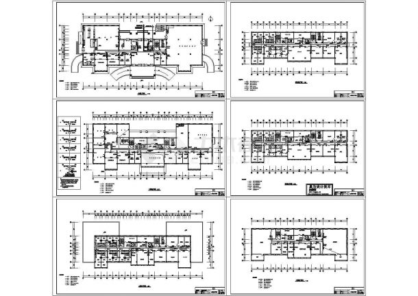 办公楼设计_六层办公楼电气施工cad图(含弱电平面图，共六张)-图二
