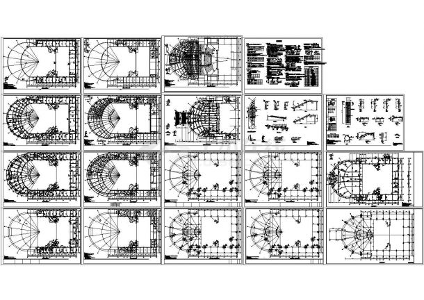 某市广播电视剧场结构设计图纸-图二