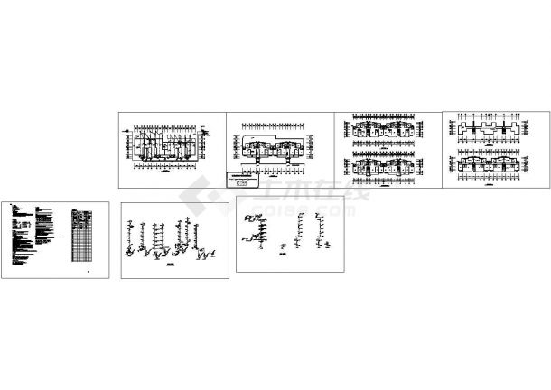 某八层住宅建筑给排水设计图 CAD-图二