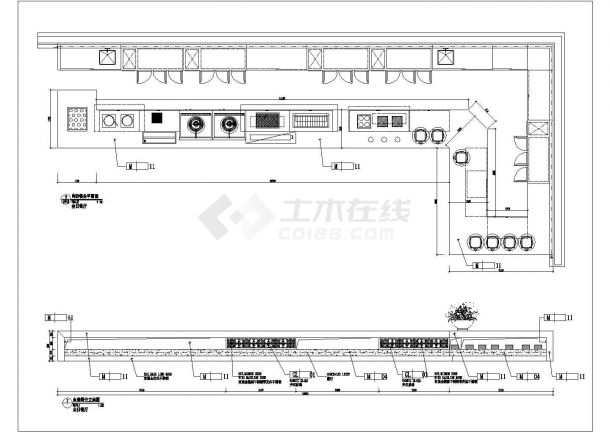 某全日餐CAD设计构造完整全套详图-图二