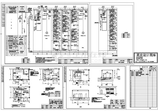 某超市及配电所全套施工cad图，共三张-图二