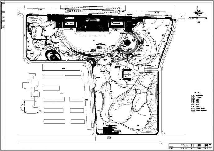 某市南片新区公园电施CAD详细平立剖构造图_图1