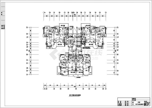 某住宅小区18层住宅楼电气CAD完整设计构造施工图-图一