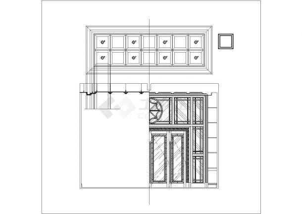 某接待厅天花CAD完整详细设计图纸-图二