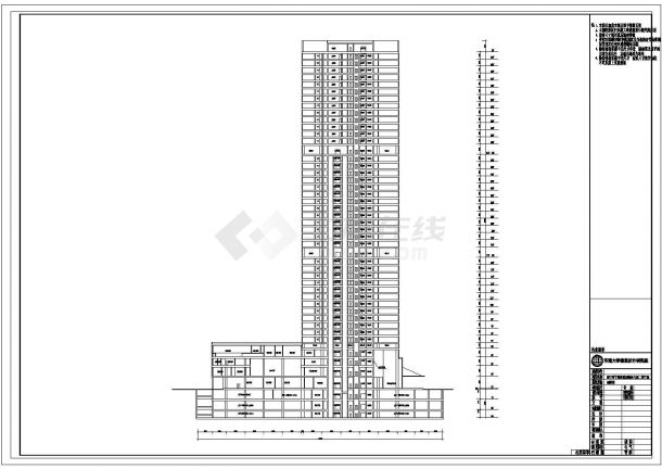 某宁海新世纪大酒店二期工程办公楼建筑CAD节点剖面图纸-图二
