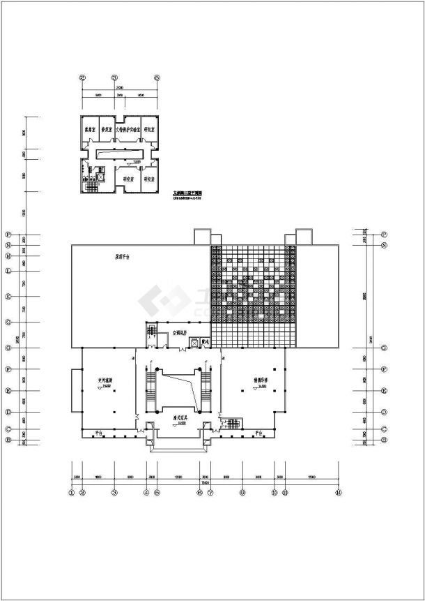 某徐州博物馆文体建筑CAD节点完整施工图纸-图一