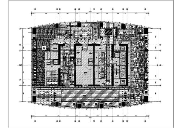 某七十五层游泳池施工图CAD详细设计总平面图-图一