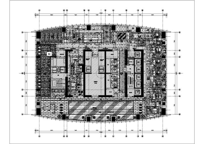 某七十五层游泳池施工图CAD详细设计总平面图_图1