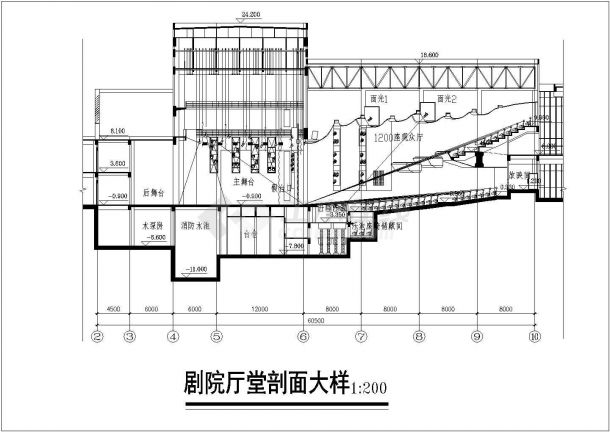 [浙江]现代风格简洁造型大剧院CAD建筑节点设计方案分析图-图二