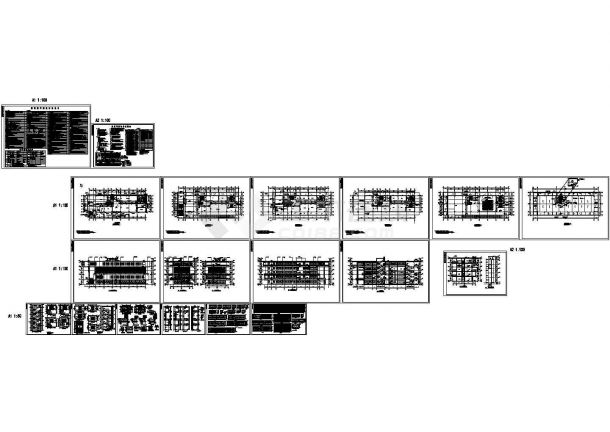 [湖南]5层框架创新大楼结构施工设计图-图一