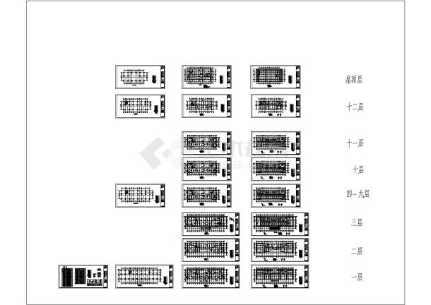 办公楼设计_[湖北]12层框架剪力墙结构办公楼结构设计图-图二