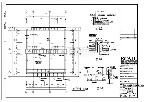 某变电站CAD完整设计节点施工图-图二