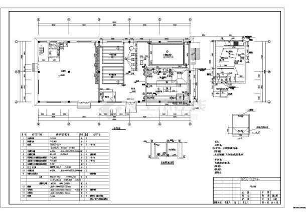 大型工业中水站施工图设计CAD图纸-图一