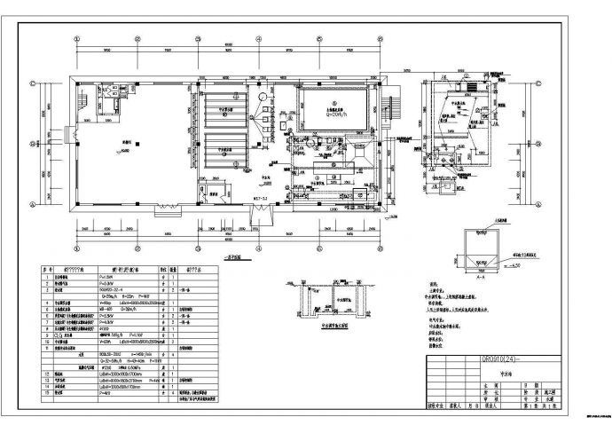 大型工业中水站施工图设计CAD图纸_图1