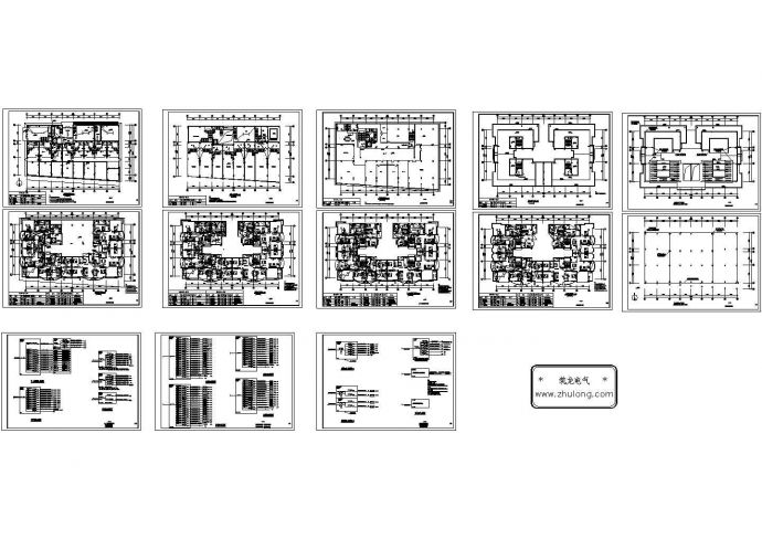 广东某8层商住楼电气施工图纸 CAD_图1