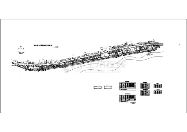 某市鸳江丽港修建性详细规划设计cad总平面施工图（含经济技术指标）-图一