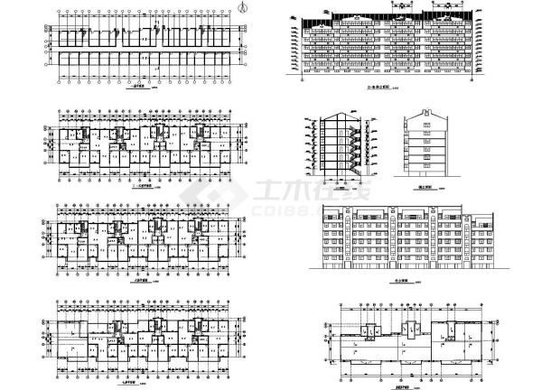 某地区高级小区7层住宅区建筑经典方案施工CAD图纸-图一