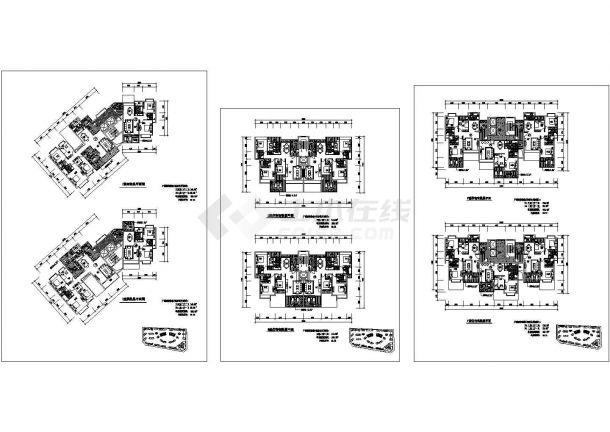 北方某地区高级小区住宅区建筑经典方案施工户型平面CAD图纸-图一