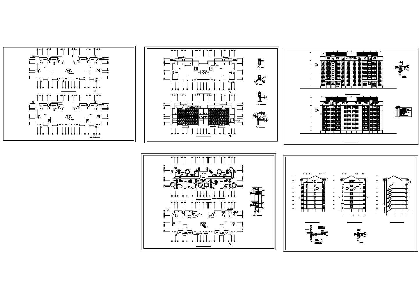 某地区高档高层商业住宅楼全套建施方案设计CAD图纸