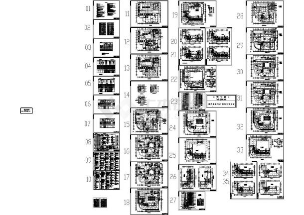 高层商场综合楼电气全套施工图CAD，35张图纸。含电气设计说明-图一