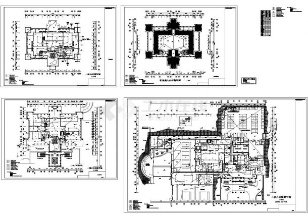 某五层酒店电气施工cad图(含火灾自动报警系统设计图，共七张)-图二