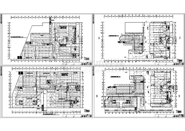 某四层商场电气施工cad图(含消防报警设计图，共十四张)-图二