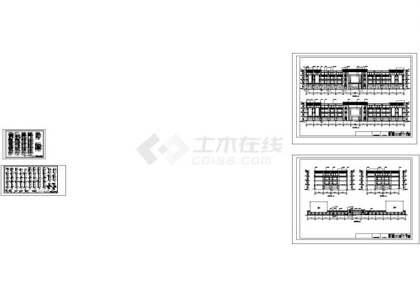 某大型商业广场全套施工图纸，含节能计算文件，21张图纸。-图二